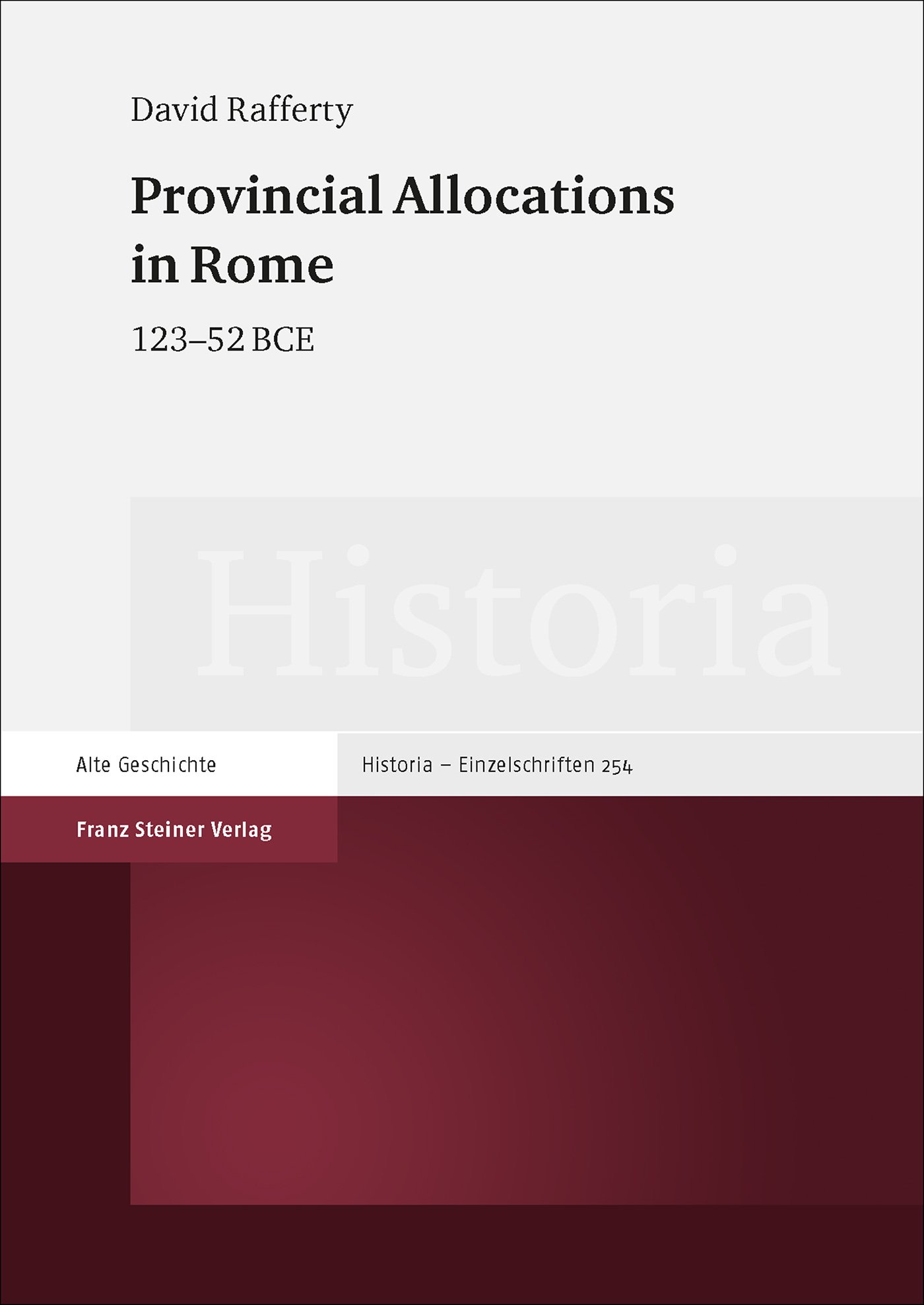 Provincial Allocations in Rome
