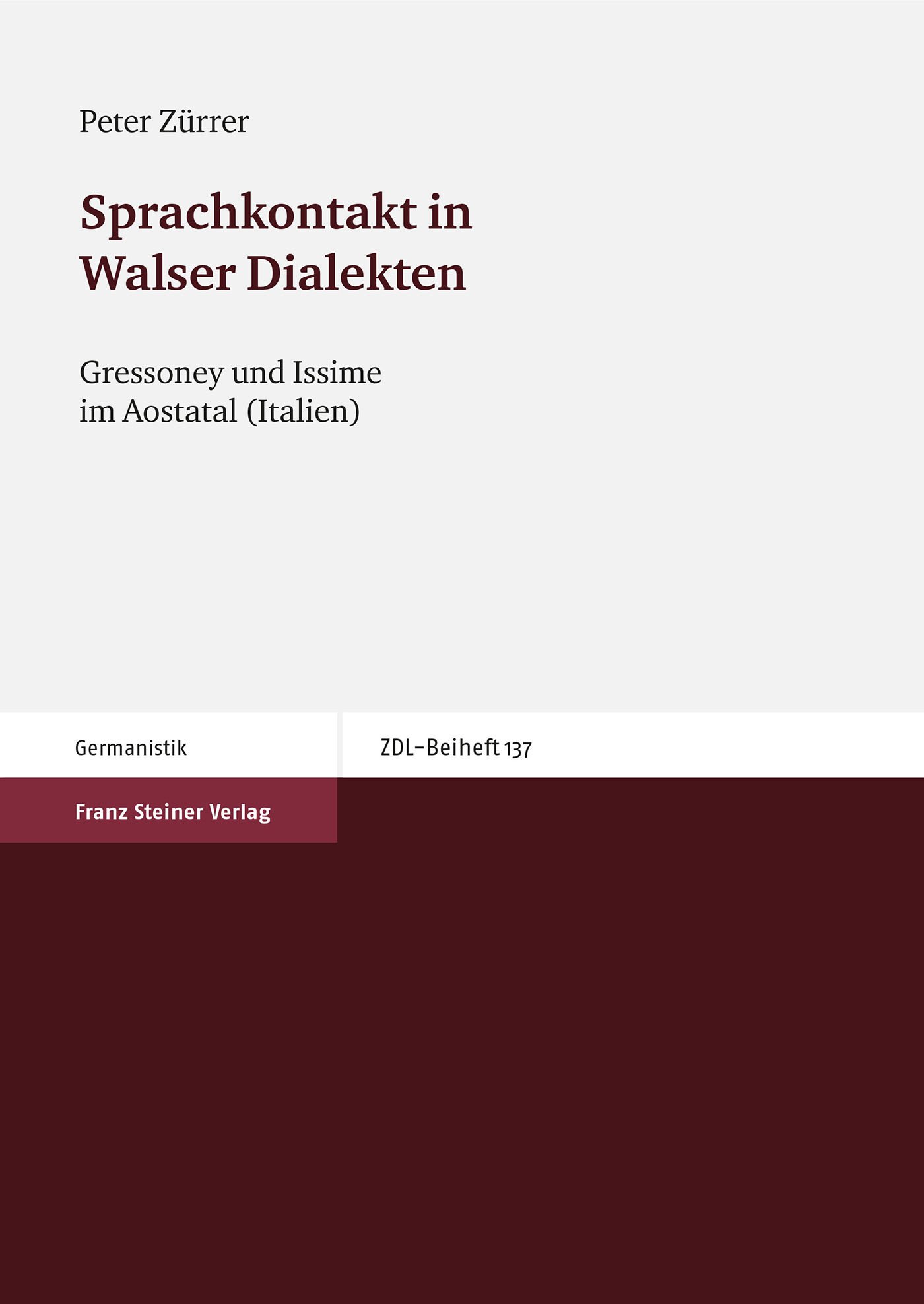 Sprachkontakt in Walser Dialekten