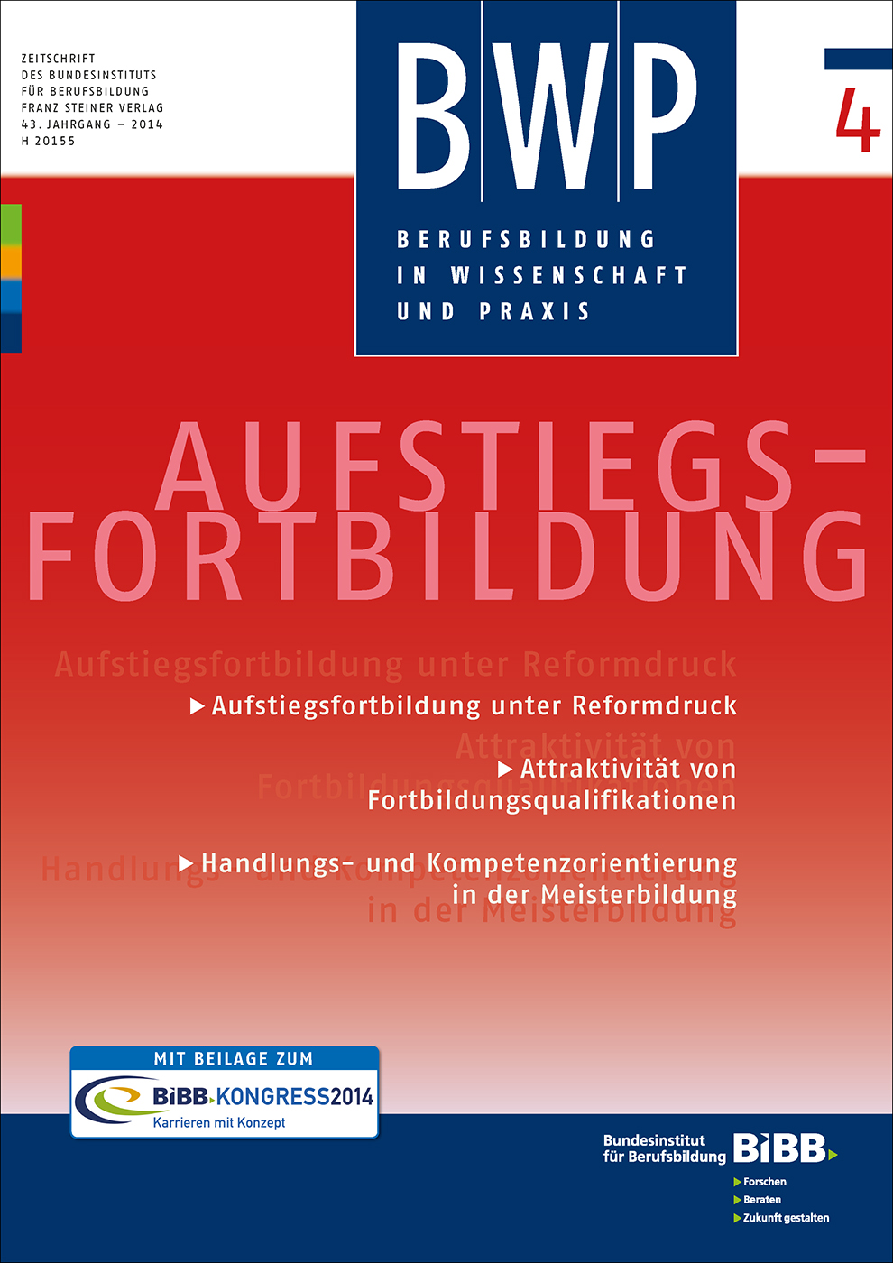 Cover der Zeitschrift BWP Heft 2014/4