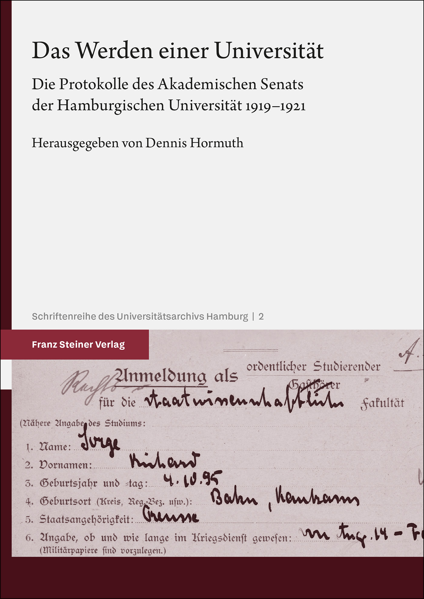 Das Werden einer Universität