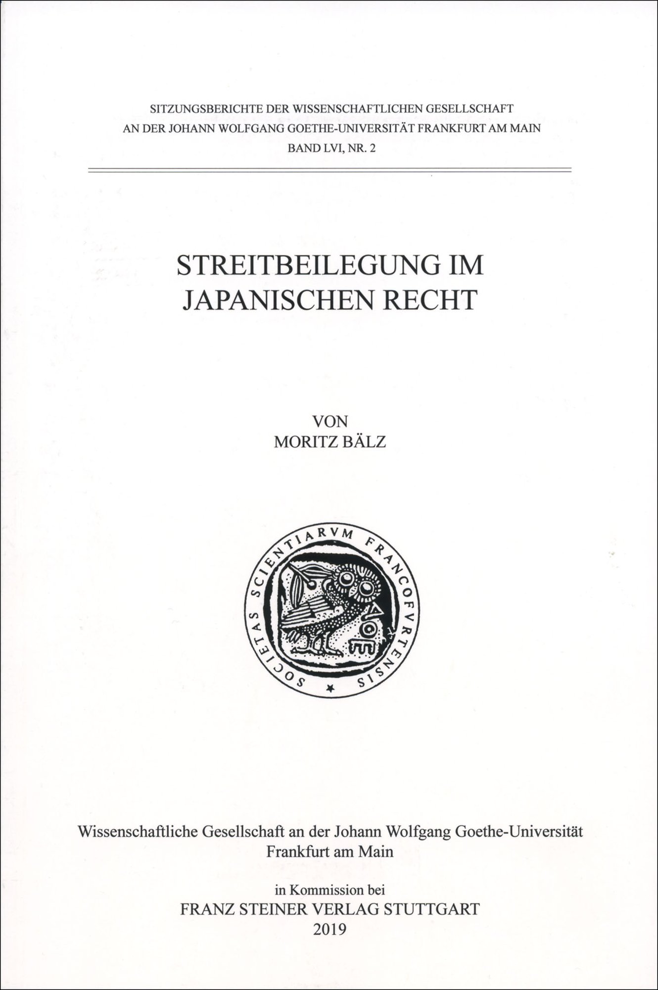 Streitbeilegung im Japanischen Recht