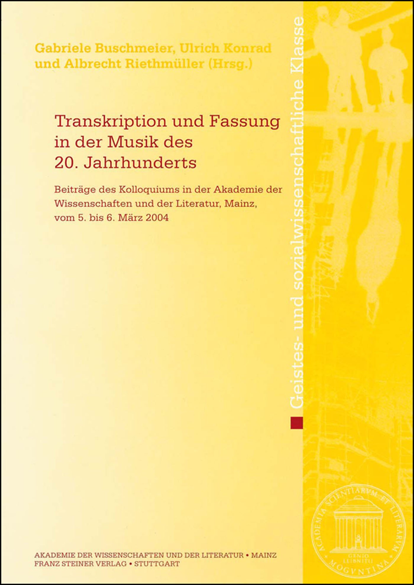 Transkription und Fassung in der Musik des 20. Jahrhunderts
