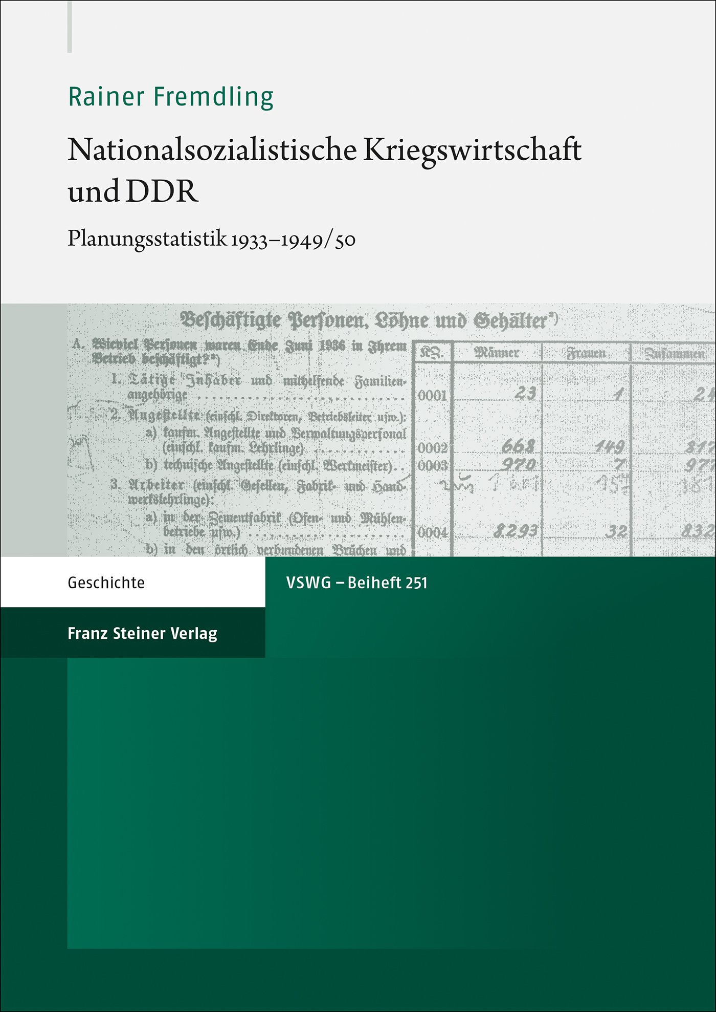 Nationalsozialistische Kriegswirtschaft und DDR