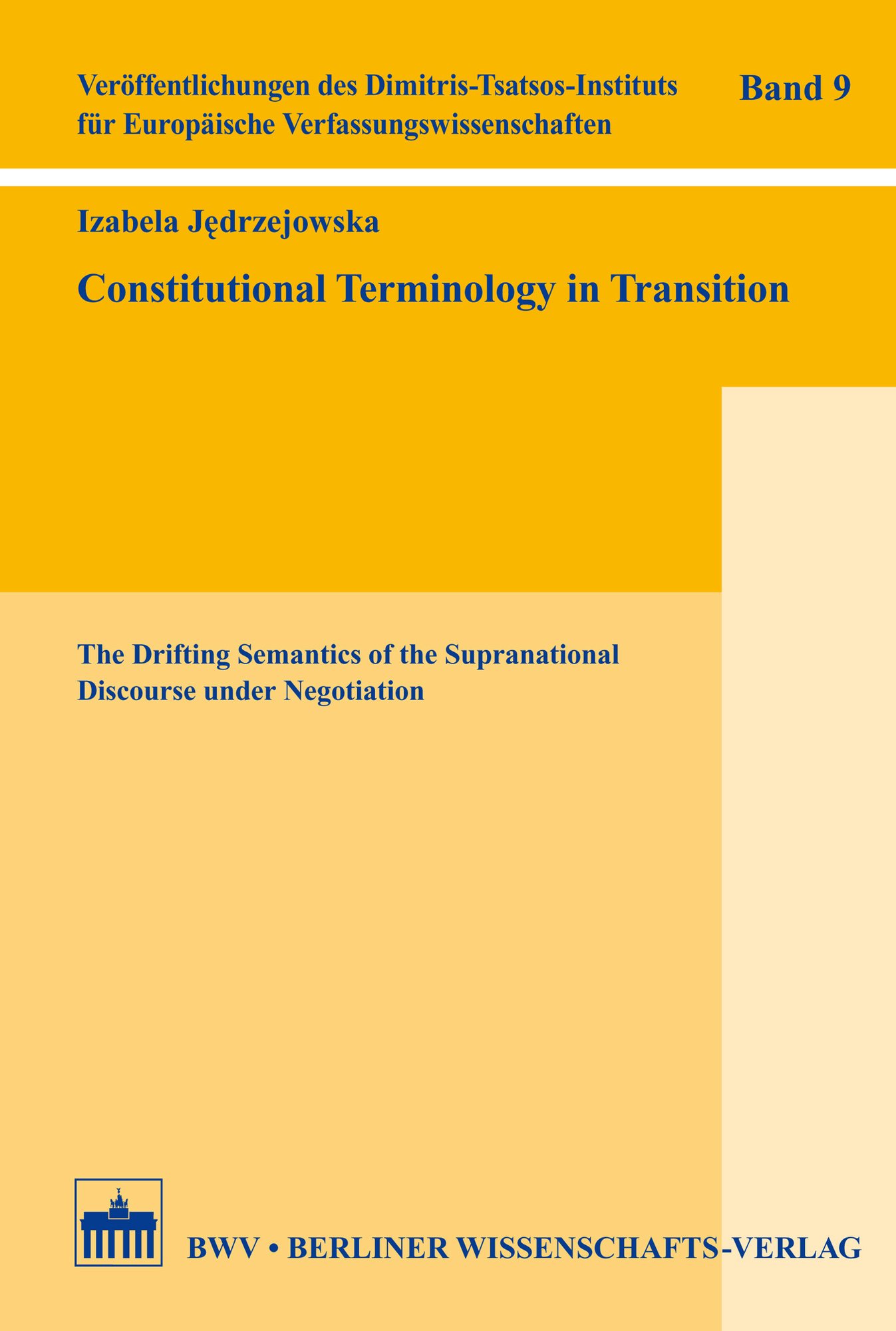 Constitutional Terminology in Transition