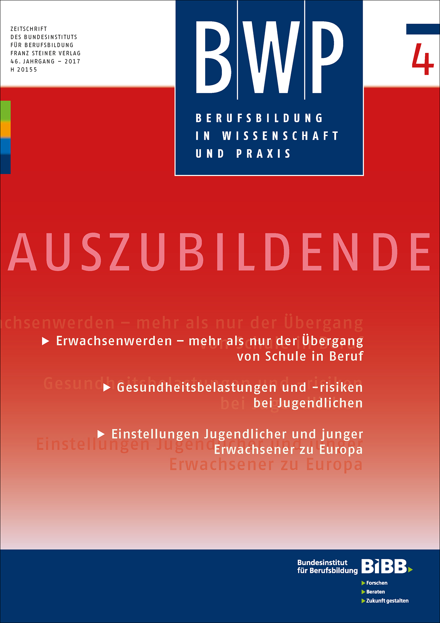 Cover der Zeitschrift BWP Heft 2017/4