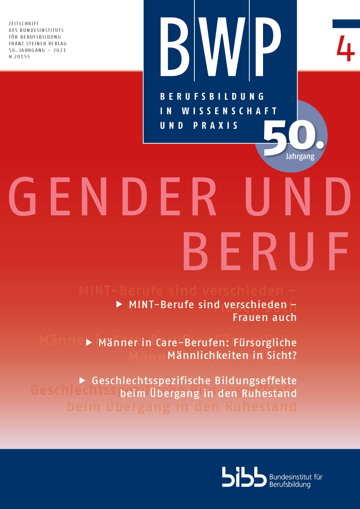 Cover der Zeitschrift BWP Heft 2021/4