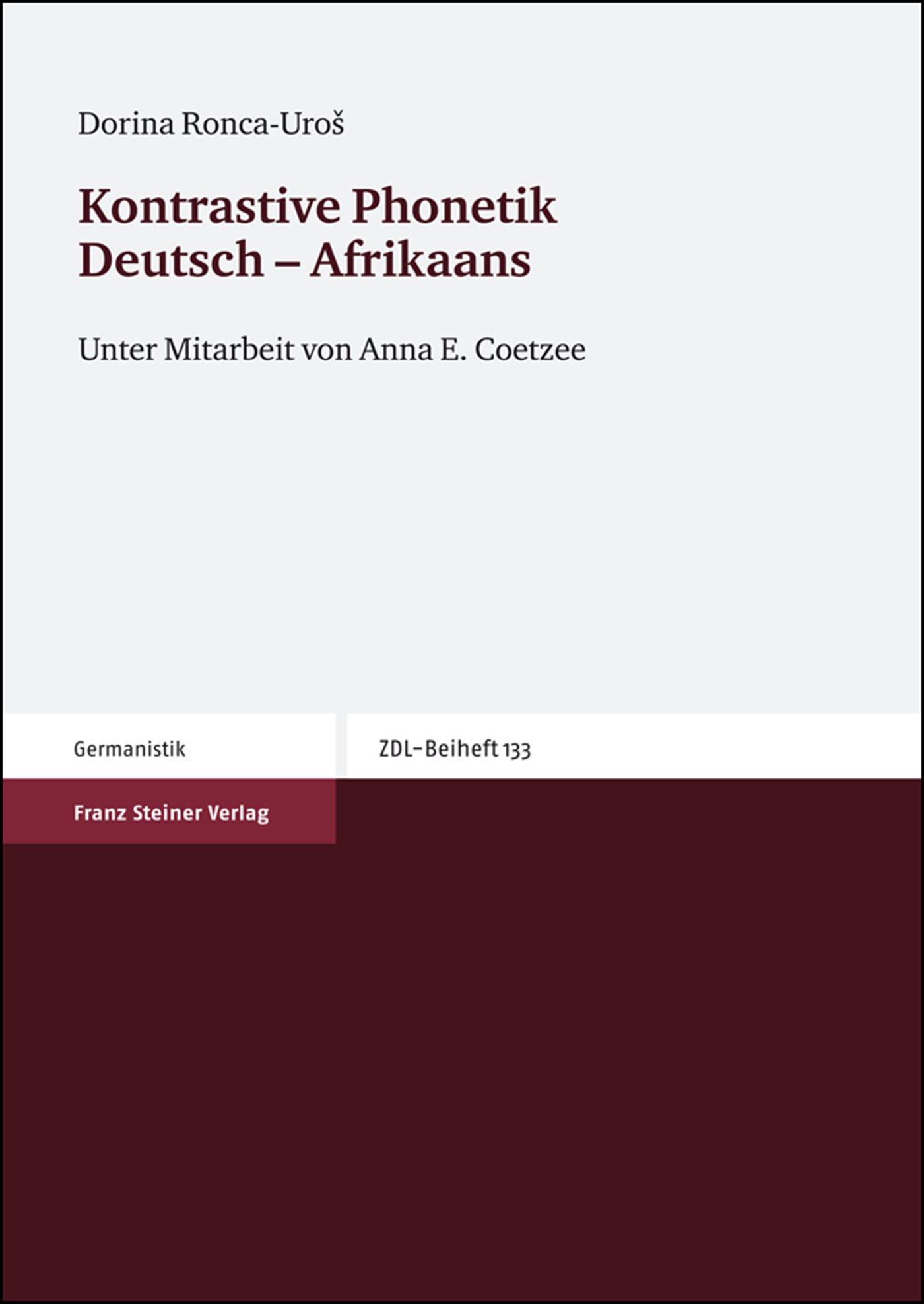 Kontrastive Phonetik Deutsch – Afrikaans