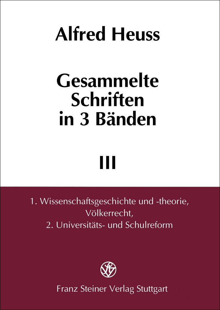 Gesammelte Schriften in 3 Bänden. Band 1-3