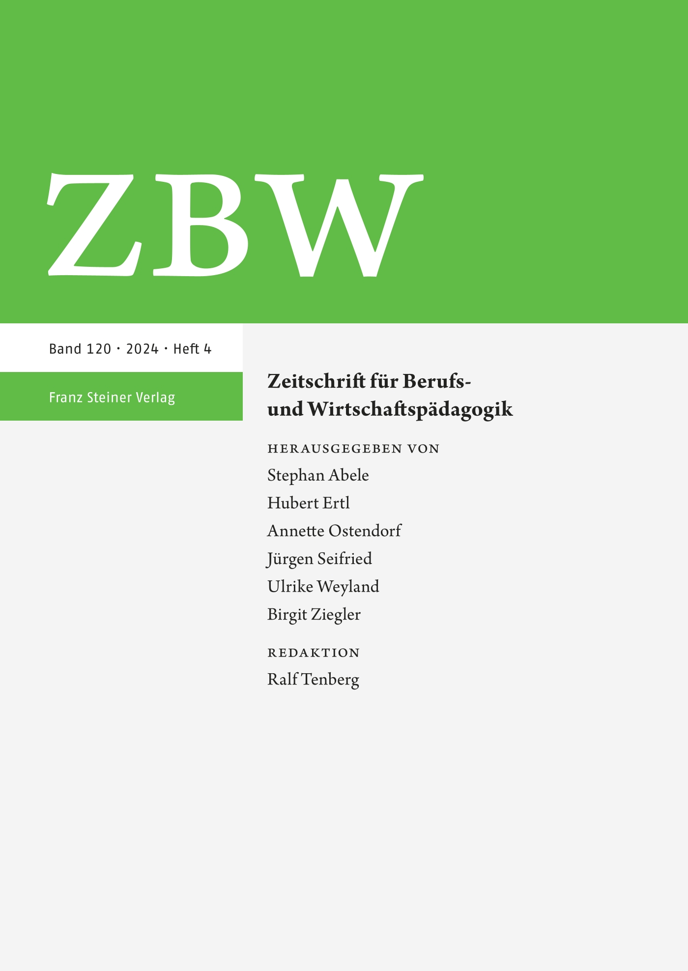 Zeitschrift für Berufs- und Wirtschaftspädagogik - online