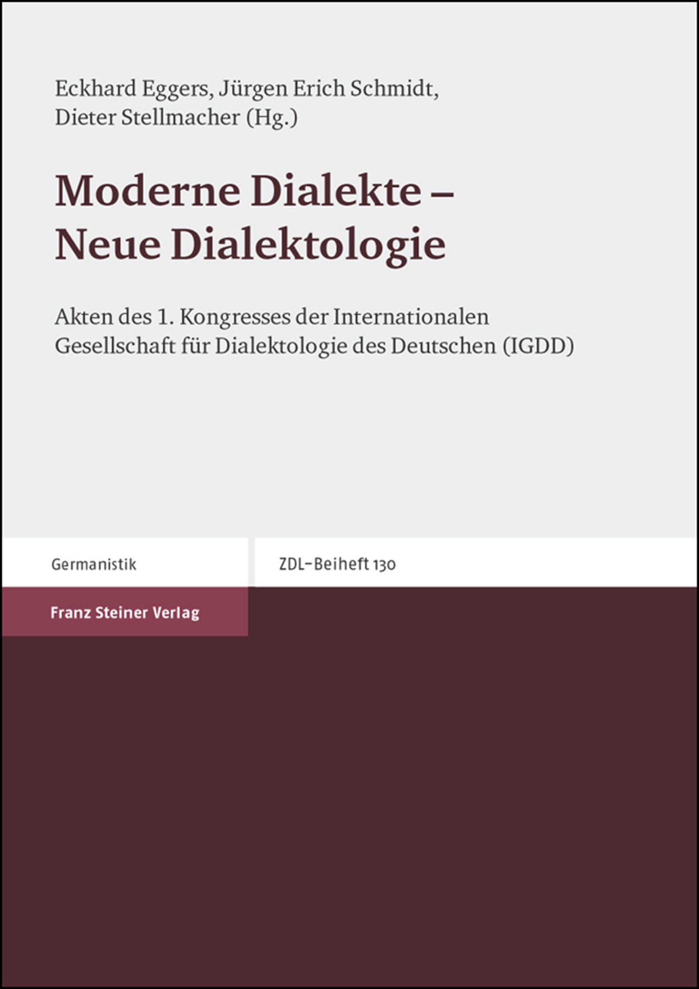 Moderne Dialekte Neue Dialektologie Franz Steiner Verlag