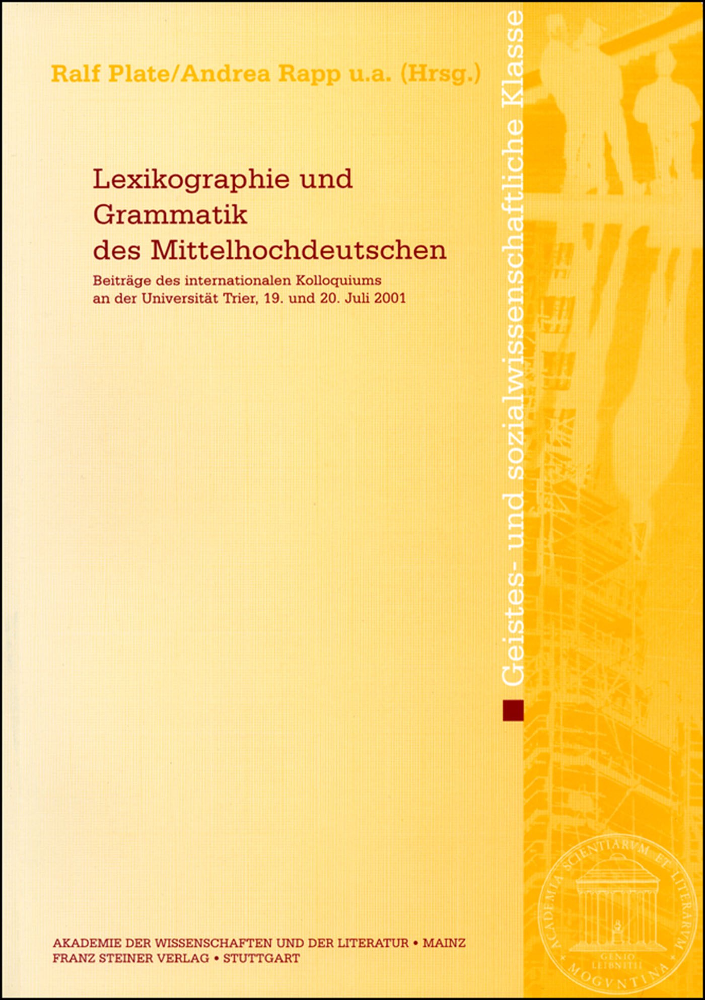 Lexikographie und Grammatik des Mittelhochdeutschen