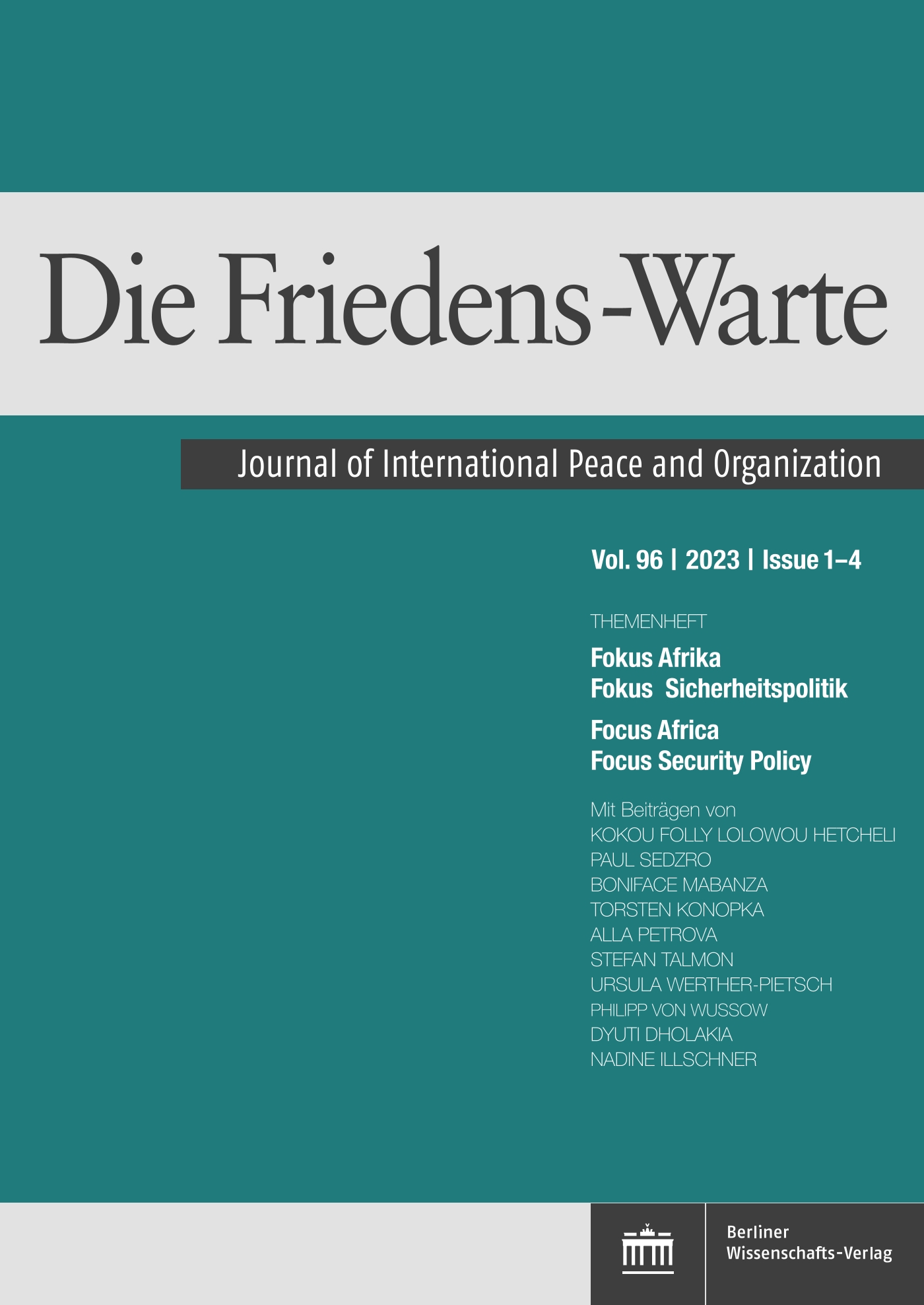 Die Friedens-Warte - print + online