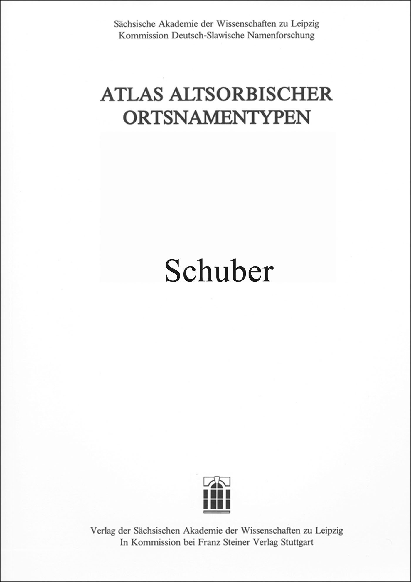 Atlas altsorbischer Ortsnamentypen. Schuber zu den Lieferungen 1-5
