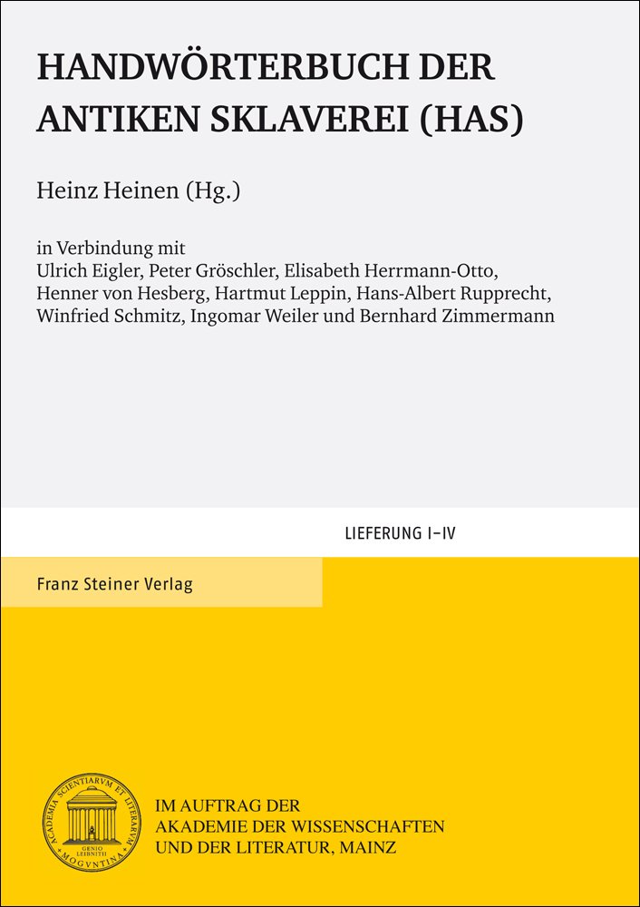 Handwörterbuch der antiken Sklaverei (HAS), DVD 1-5