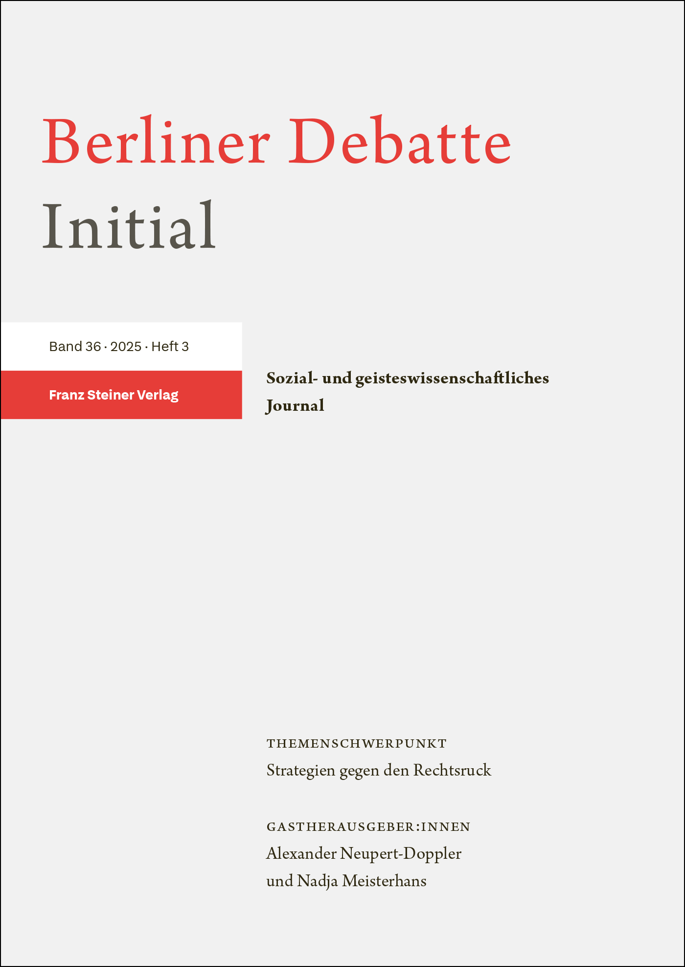 Berliner Debatte Initial 36 (2025) 3