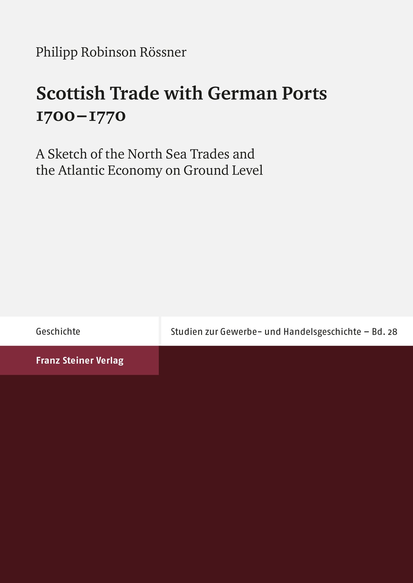 Scottish Trade with German Ports 1700–1770