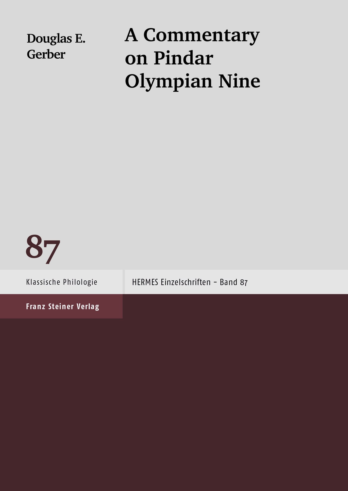 A Commentary on Pindar "Olympian" 9