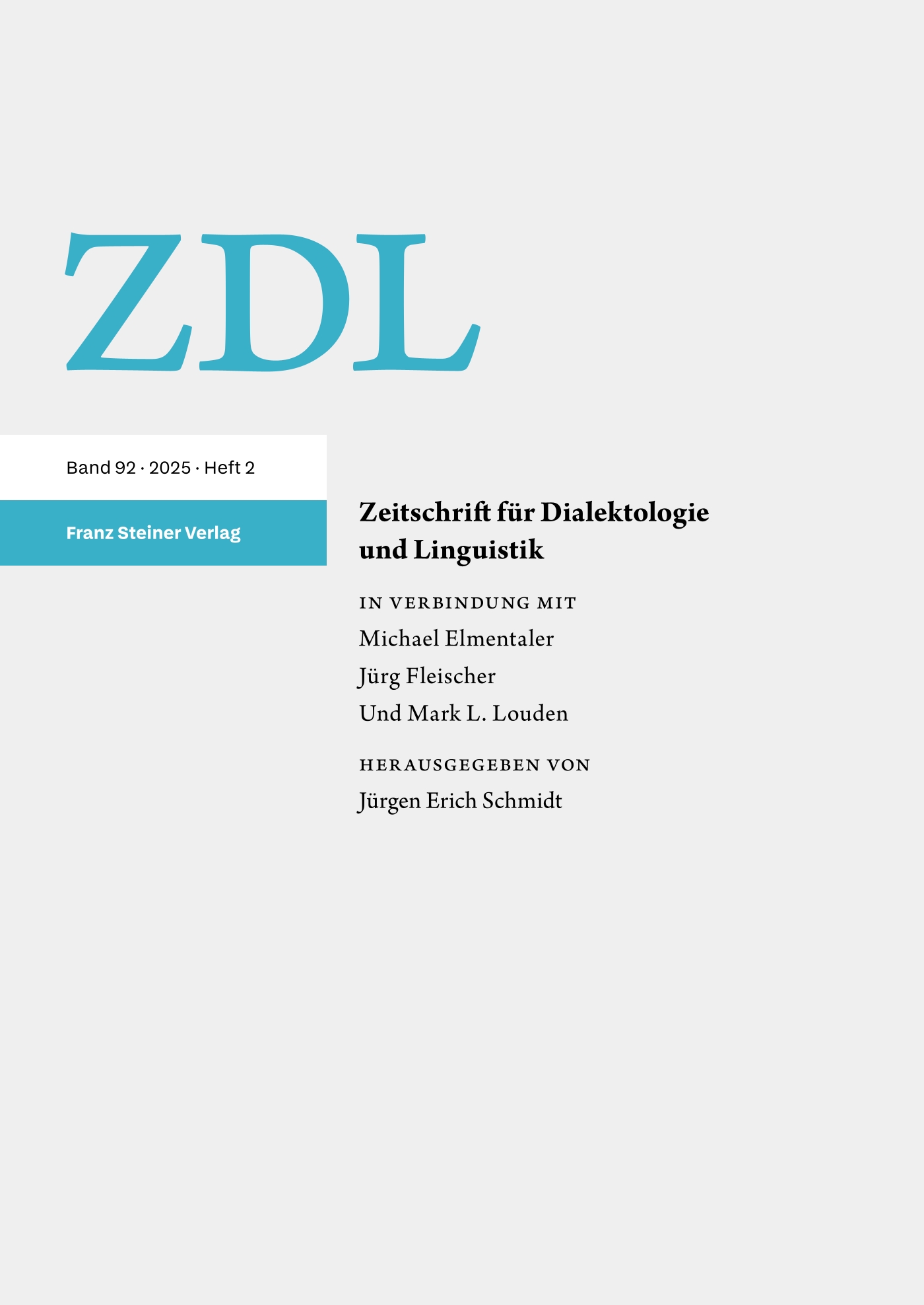 Zeitschrift für Dialektologie und Linguistik - online