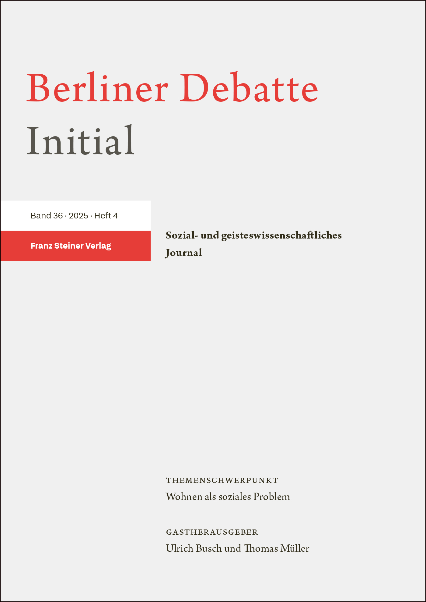 Berliner Debatte Initial 36 (2025) 4