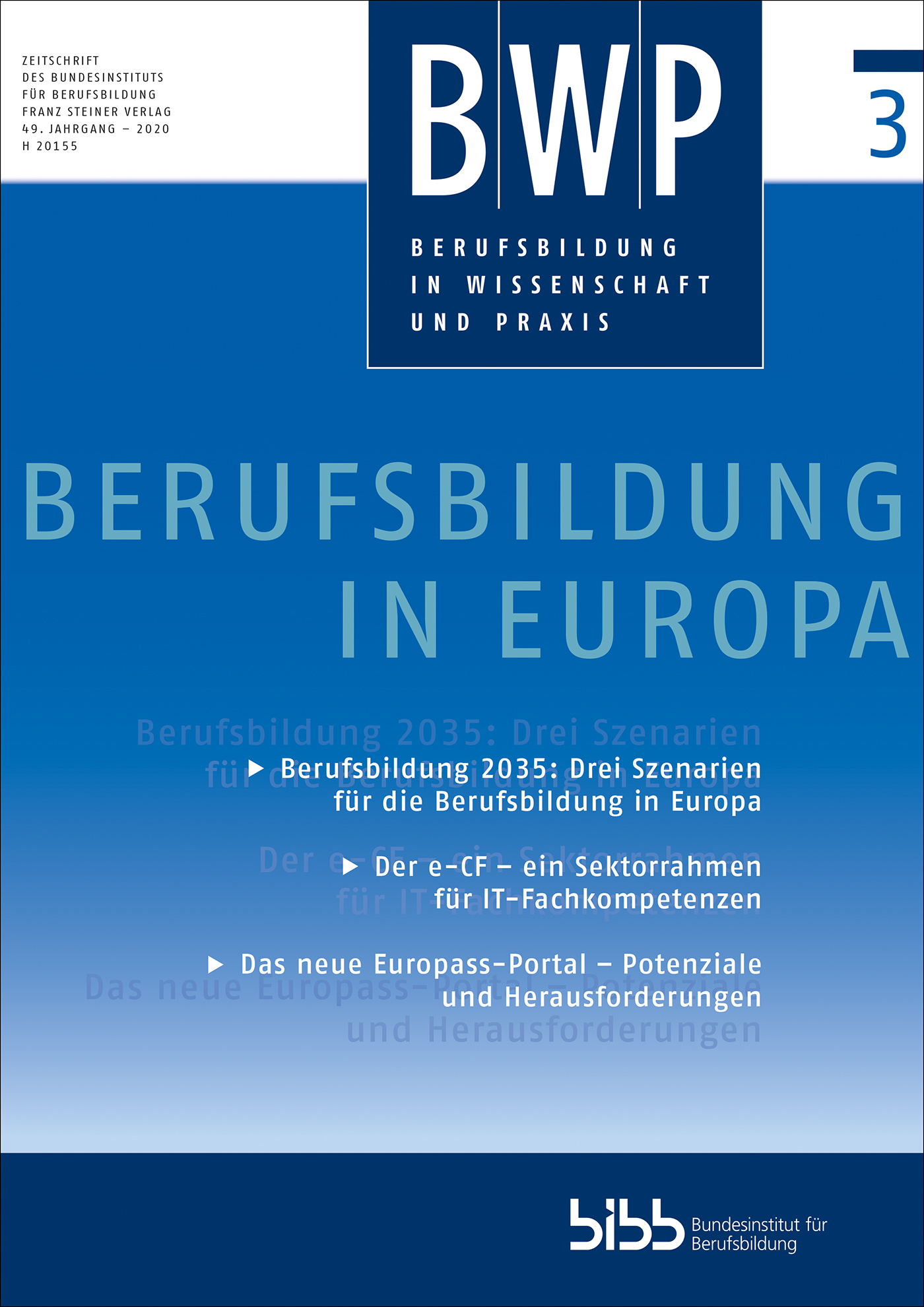 Cover der Zeitschrift BWP Heft 2020/3