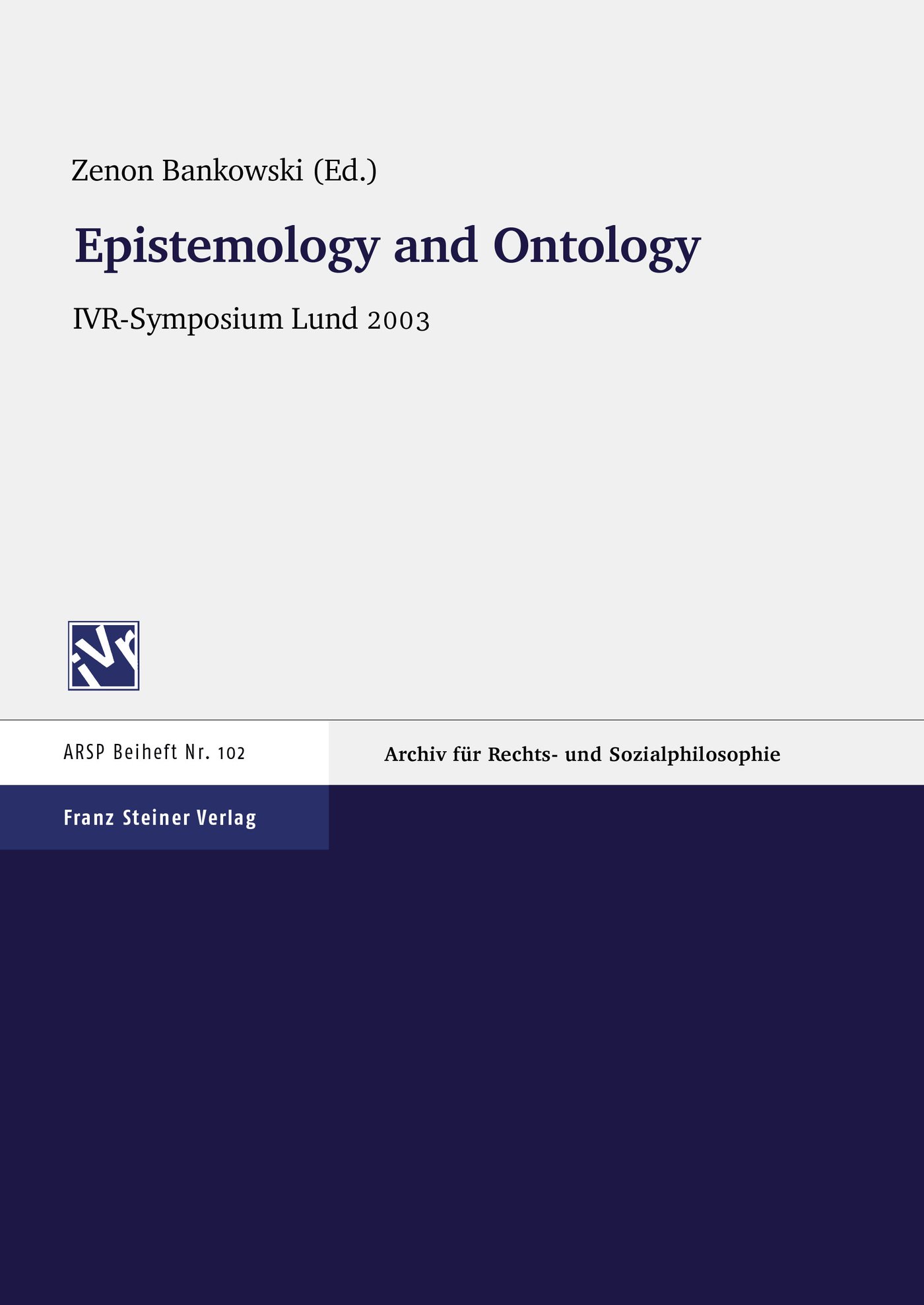 Epistemology and Ontology