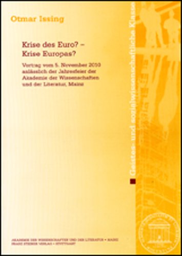 Krise des Euro? – Krise Europas?