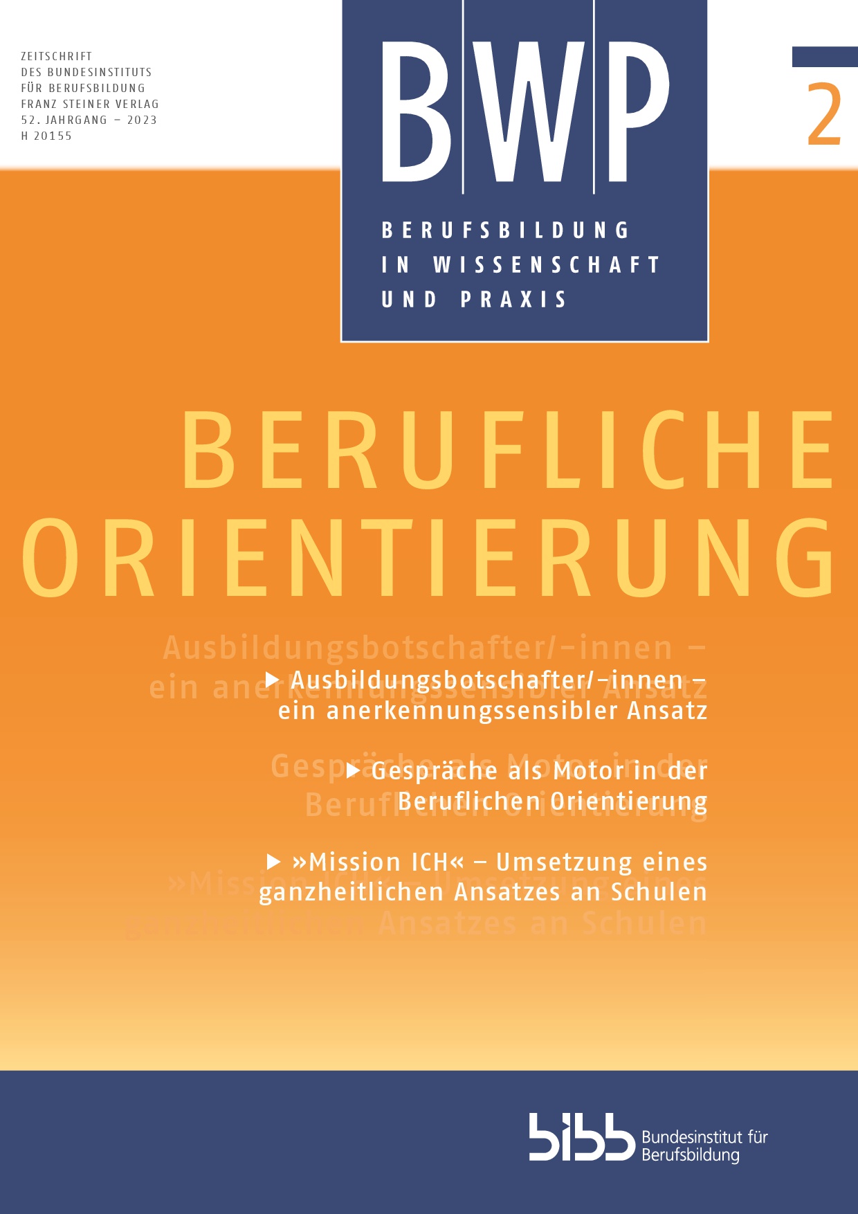 Cover der Zeitschrift BWP Heft 2023/2